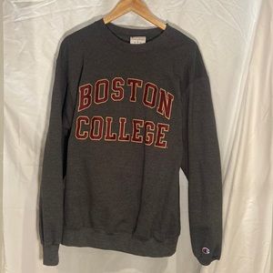 Champion, Large, Boston College, Gray, Crewneck